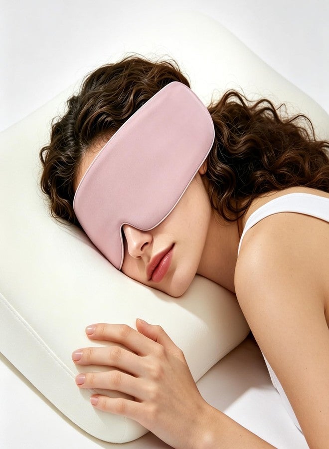 JAPSERUNA Sleep Mask for Side Sleepers – Ice Silk Cooling & Warm Double-Sided Eye Mask, 98% Blackout, Zero Pressure on Eyes, No Light Leaks, Soft Breathable Adjustable Night Blindfold for Women Men, All Seasons - Image 1