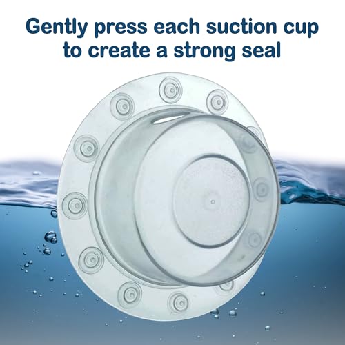 Mindful Design | Overflow Drain Cover for Tub | Best Gifts for Mom, Spa & Bath Accessories | Drain Block, Water Stopper Plug | Bath Essentials for Women | 4" Diameter, Clear - Image 2