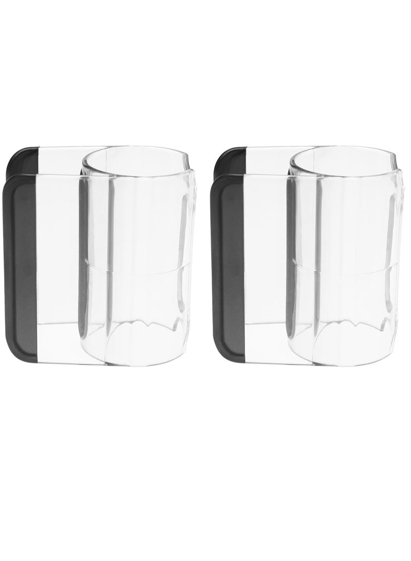 SYOSI حامل مشبك التثبيت، متوافق مع منظم حامل تخزين المكنسة الكهربائية Dyson V6 V7 V8 V10 V11 V12 V15، تصميم شفاف فريد من نوعه، فاخر ودقيق (قطعتان) - Image 1