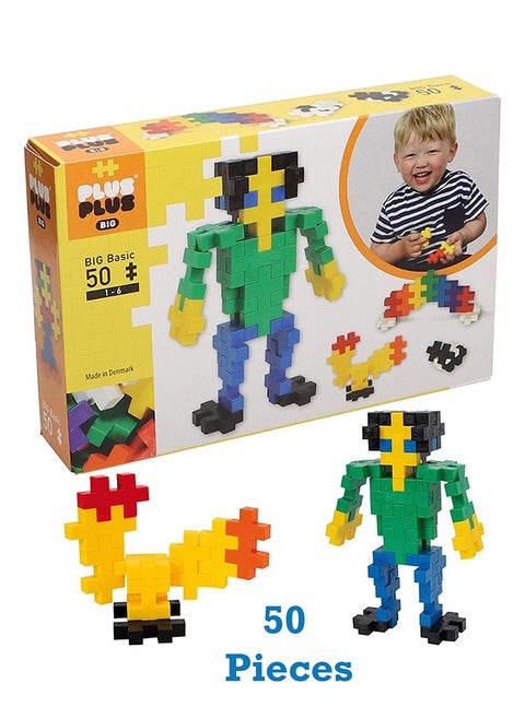 Ingenious Construction Toy, Open Play Big Basic Mix, Building Blocks Set, 50 Pieces, Mixed