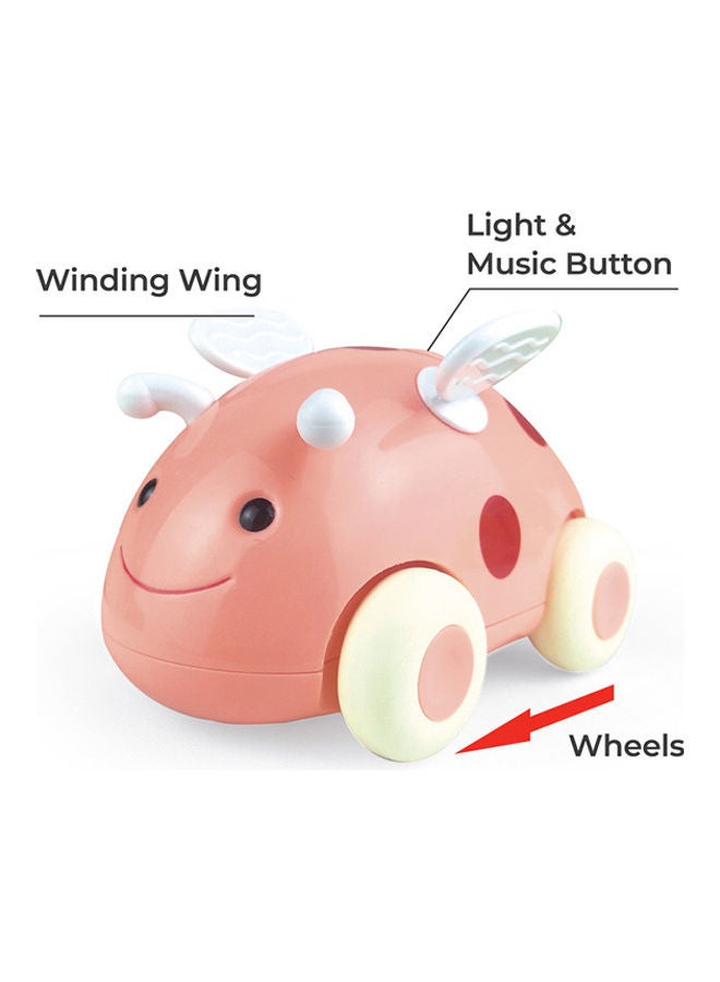 Moon Bumble Buzz Pull Back Toy With Lights, Music For 6M+ Baby, Toddlers, Montessori Kids Early Educational Toys For Boys And Girls - Ladybird - Image 3