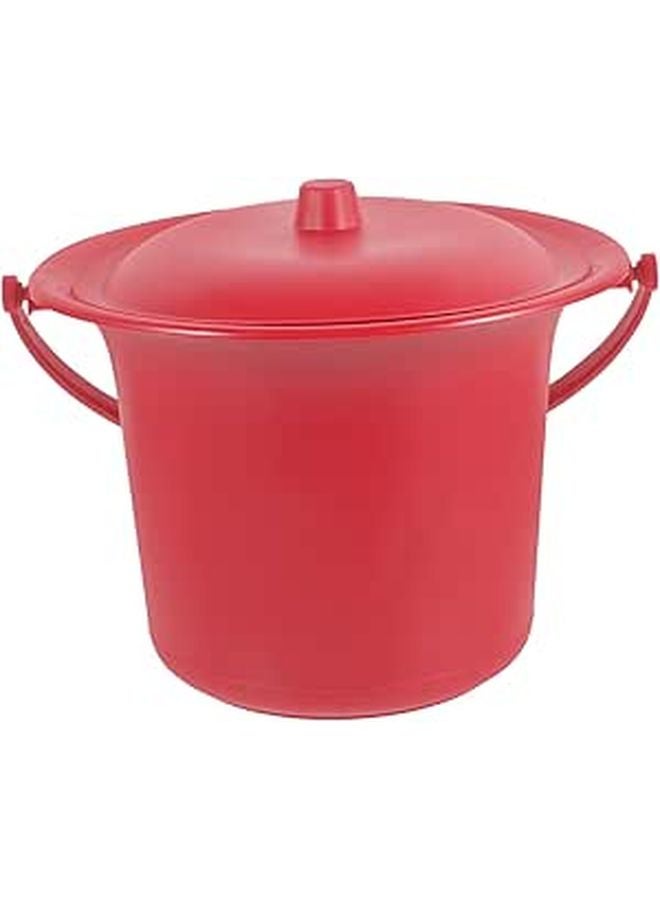 Portable Travel Toilet Potty Urinal Basin With Lid Enamel Bucket For Bedroom Camping - Image 1