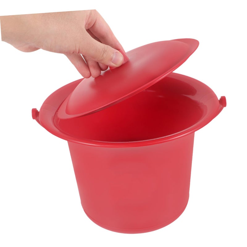 Portable Travel Toilet Potty Urinal Basin With Lid Enamel Bucket For Bedroom Camping - Image 5