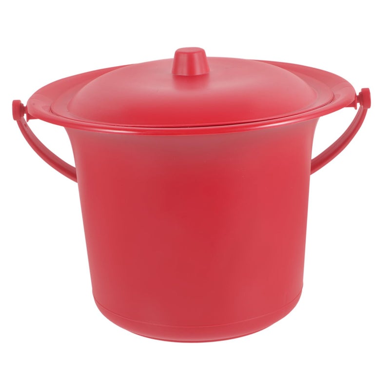 Portable Travel Toilet Potty Urinal Basin With Lid Enamel Bucket For Bedroom Camping - Image 2