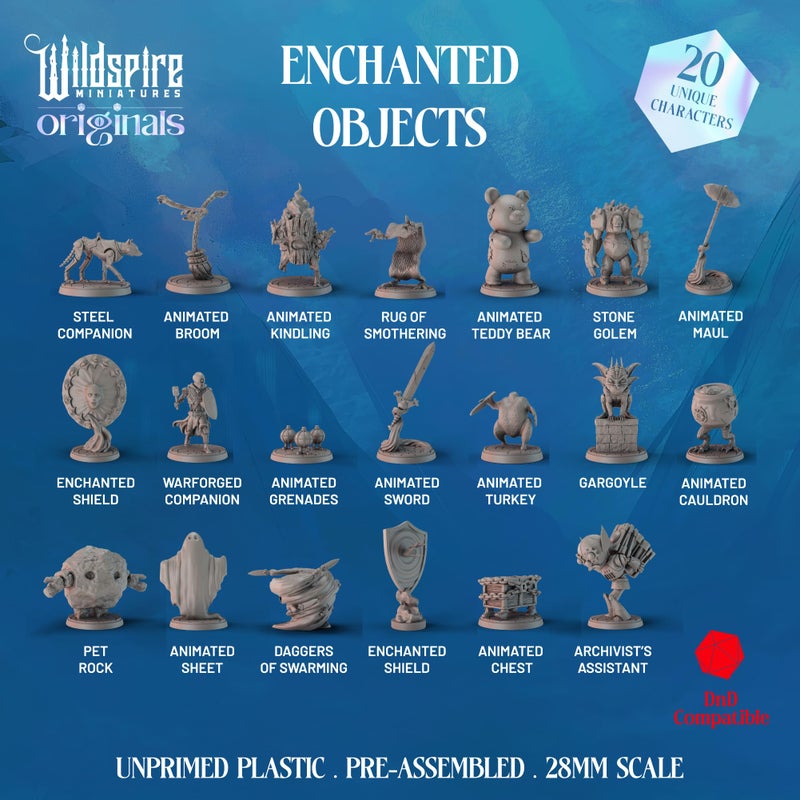 Wildspire 20 Enchanted Objects  Animated Objects for DND Miniatures 2832mm Dungeons  Dragons Minis Bulk DD Figures DND Minis Bulk Fantasy Spell Effects Tabletop Fantasy Game Miniature Accessories - Image 3