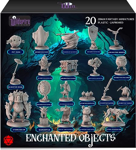 Wildspire 20 Enchanted Objects  Animated Objects for DND Miniatures 2832mm Dungeons  Dragons Minis Bulk DD Figures DND Minis Bulk Fantasy Spell Effects Tabletop Fantasy Game Miniature Accessories - Image 1