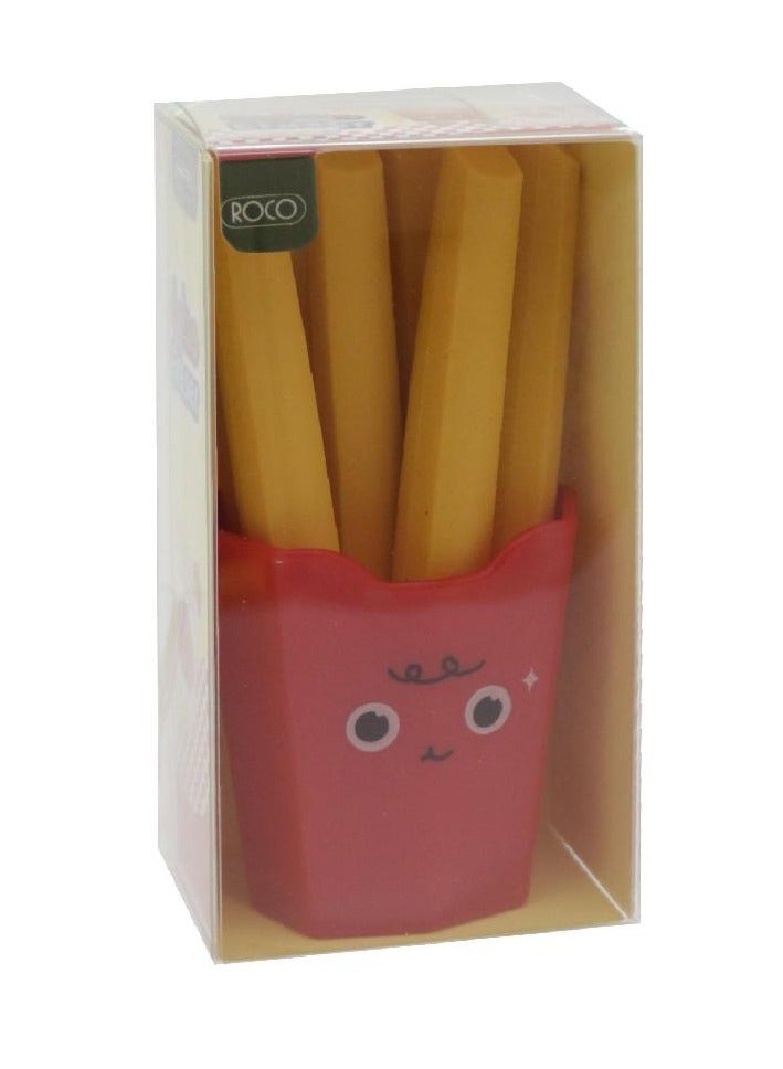 روكو مٹانے والا ربڑ فرینچ فرائز پیٹ باکس میں مخلوط رنگ - Image 1