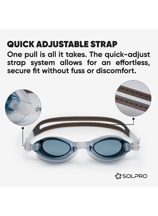 SOLPRO Clear Wave Adult Swimming Goggles (Black) - Image 3