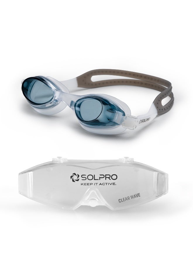 SOLPRO Clear Wave Adult Swimming Goggles (Black) - Image 1