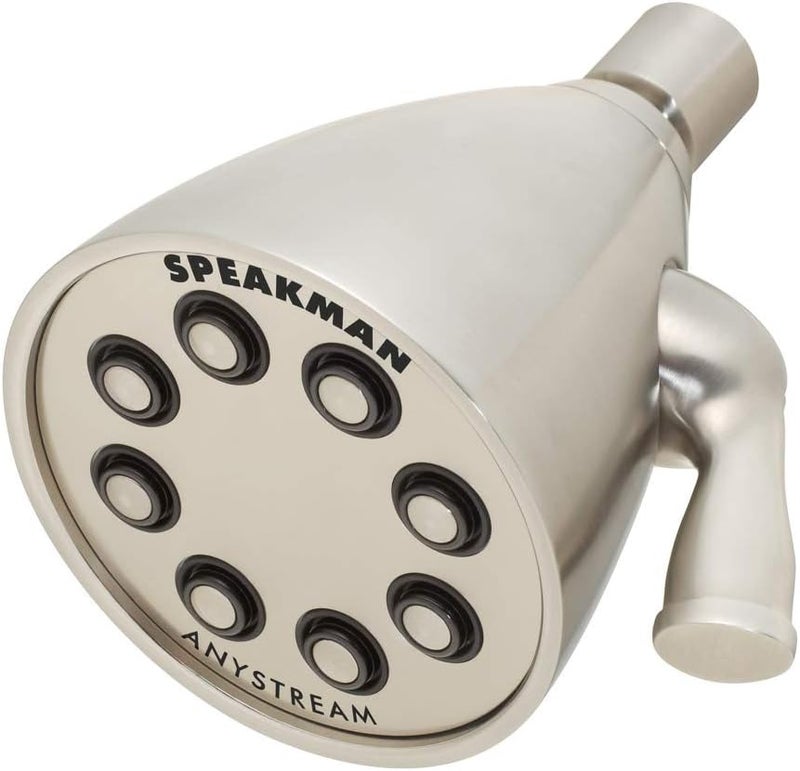 Speakman رأس دش سبيكمان S-2251-BN أيقونة التوقيع أنيستريم عالي الضغط قابل للتعديل من النحاس الصلب بلمسة نهائية من النيكل المصقول - Image 1