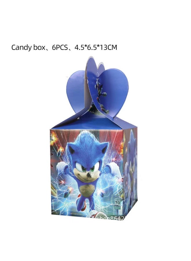 Kidzilla 120 PCS Sonic the Hedgehog Birthday Party Supplies Kit for Kids – Video Game Theme Party Decorations Set with Plates, Cups, Napkins, Banner, Tablecloth, Hats, Masks, Loot Bags & Party Favors - Image 2