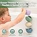 haakaa Tidal Tribe Silicone Baby Bath Toy Set Mold Free Food Grade Silicone Bathtub Pour and Toys for Toddler 13 BPAFree Bath Tub Toys for Babies Infant 612 Months - Image 4