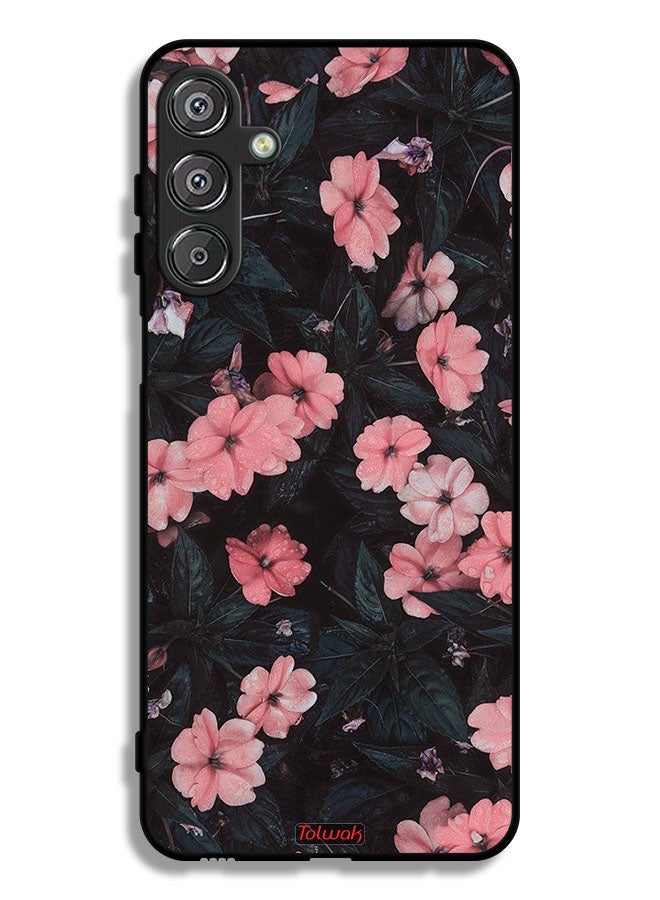 Tolwak Samsung Galaxy F36 Protective Case Cover Peach Small Roses - Image 1