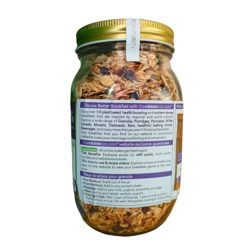 thenibblebox Everything Exotic Granola, 500g Jar [40% Dry fruits by weight, gluten free, vegan friendly, no refined sugar] - Image 2