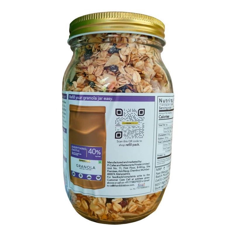 thenibblebox Everything Exotic Granola, 500g Jar [40% Dry fruits by weight, gluten free, vegan friendly, no refined sugar] - Image 3