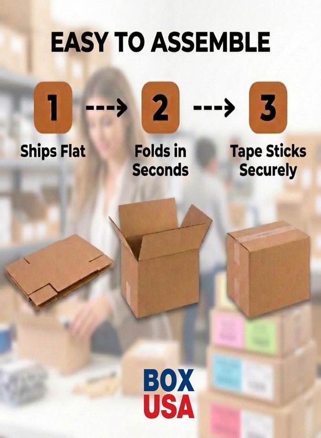 BOX USA صناديق كرتون مموجة من أفيديتي، مقاس 14 × 9 × 6 بوصة، متوسطة الحجم (طول 14 بوصة × عرض 9 بوصة × ارتفاع 6 بوصة)، عبوة من 25 صندوقًا | صناديق شحن وتغليف ونقل وتخزين للمنزل أو العمل، صناديق متينة بالجملة - Image 5