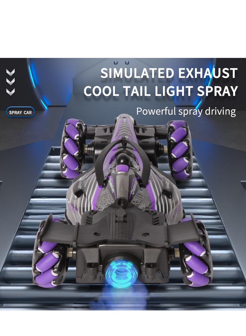 RAKAY 2.4GHz Gesture Sensing Remote Control Car - 360° Spin High Speed Drift F1 Formula Racing, with Spray, Music & Light, Toy for Kids 8-12 Year Birthday Coolest Best Toy,Purple - Image 3