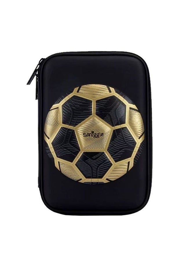 Smiggle Golden Soccer Series Large Capacity Student Pencil Case