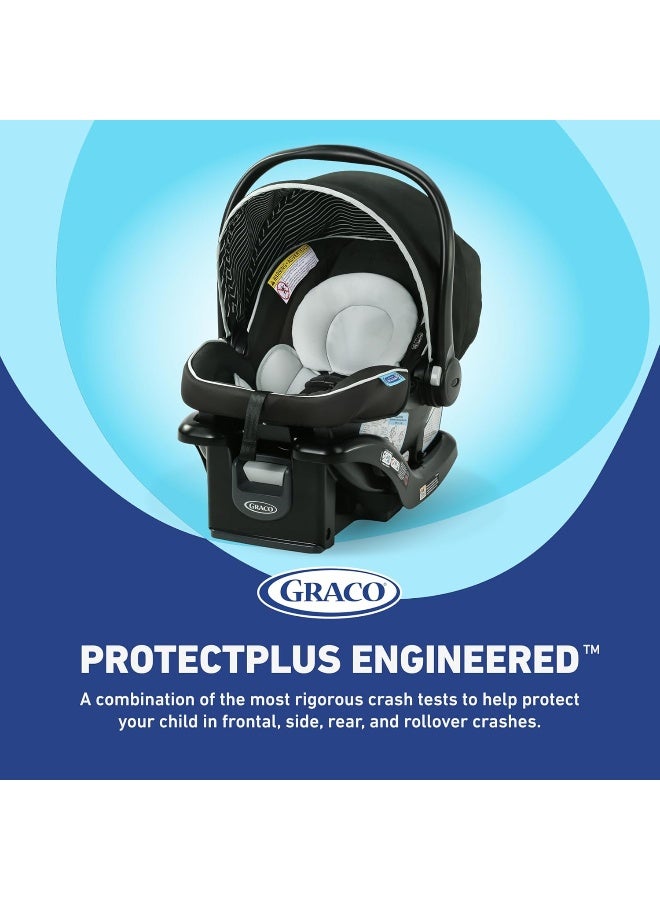 GRACO مقعد سيارة للأطفال Graco SnugRide Lite LX، موجه للخلف، خفيف الوزن، قاعدة قابلة للتعديل، تركيب سهل، استوديو - Image 4