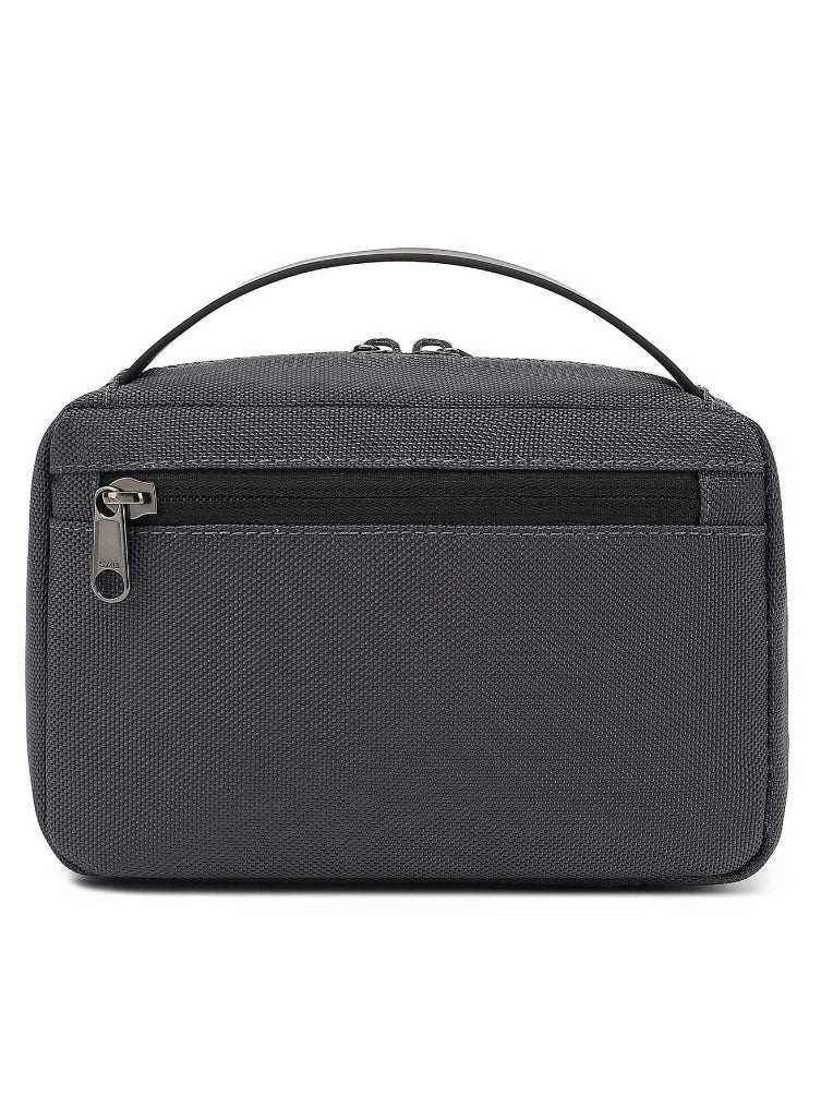 بوزو حقيبة تخزين مع منفذ شحن، مجموعة أدوات الزينة عالية الجودة للسفر، مثالية لحفظ أغراضك الشخصية، أسود | - Image 2