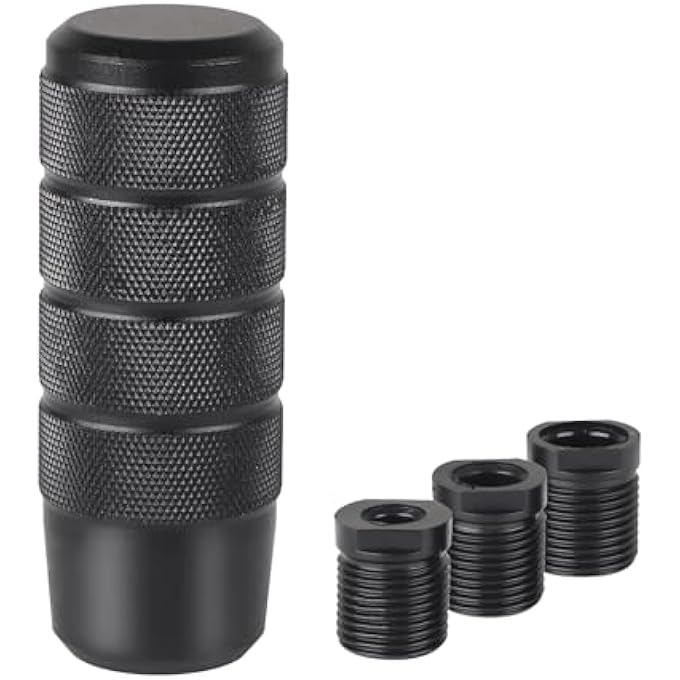 rayihni 378 Automatic Shift Knob Weighted Shift Knob with 3 Threaded Adapters M8 M10 M12 x 125 for Most Manual Automatic Vehicles - Image 1