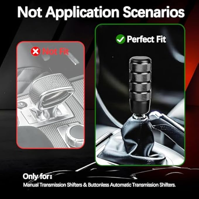 rayihni 378 Automatic Shift Knob Weighted Shift Knob with 3 Threaded Adapters M8 M10 M12 x 125 for Most Manual Automatic Vehicles - Image 5