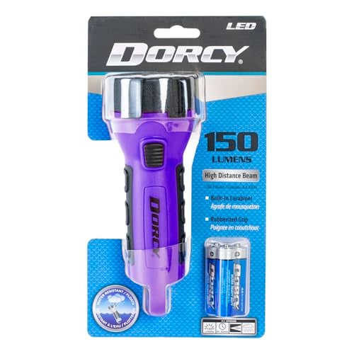 Dorcy 55 Lumen Floating Water Resistant LED Flashlight with Carabineer Clip, Purple (41-2508) - Image 4