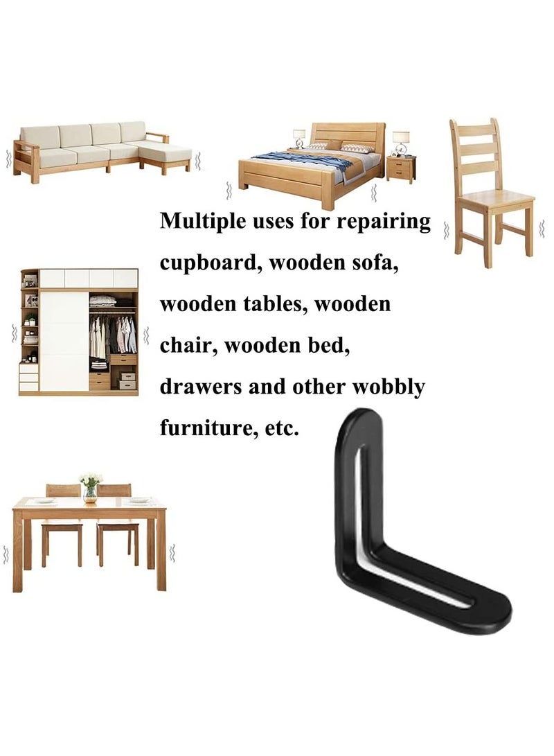 Set of 10 Adjustable L-Shape Metal Corner Braces for DIY Furniture Projects Strong Slotted Right Angle Bracket for Wood Chair Bookshelf and More - Image 3