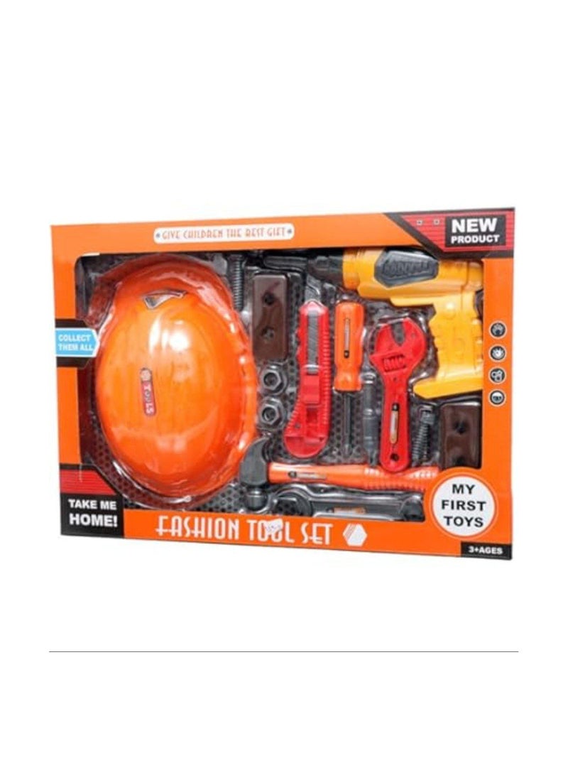 لعبة ادوات مهندس من 15 قطعة، الألومنيوم، برتقالي - Image 1