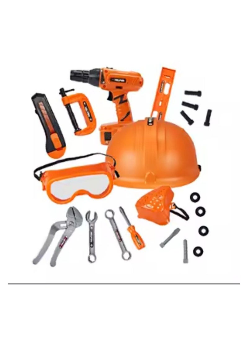 لعبة ادوات مهندس من 15 قطعة، الألومنيوم، برتقالي - Image 2