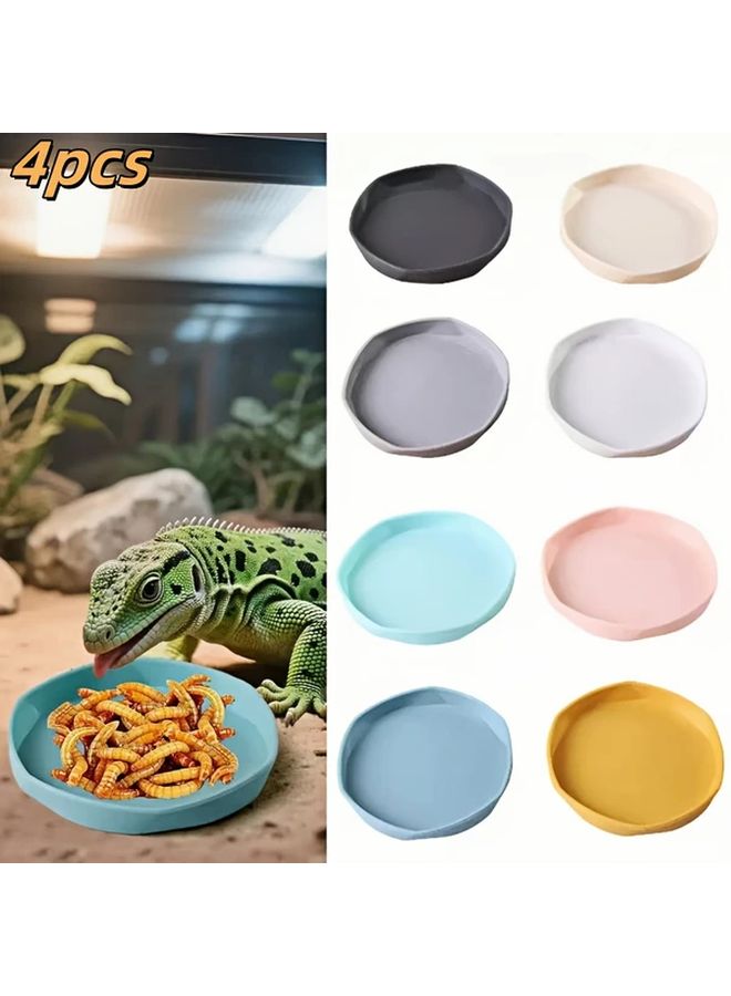 4 قطع مغطس طعام الحيوانات الأليفة الزاحف بألوان المعكرون للزواحف والبرمائيات والطيور - Image 2