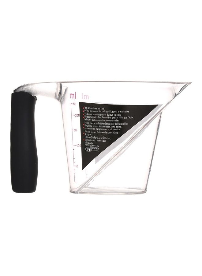 NIBEMINENT Graduated Measuring Hair Tint Mixing Cup Clear/Black 250ml  - Image 1
