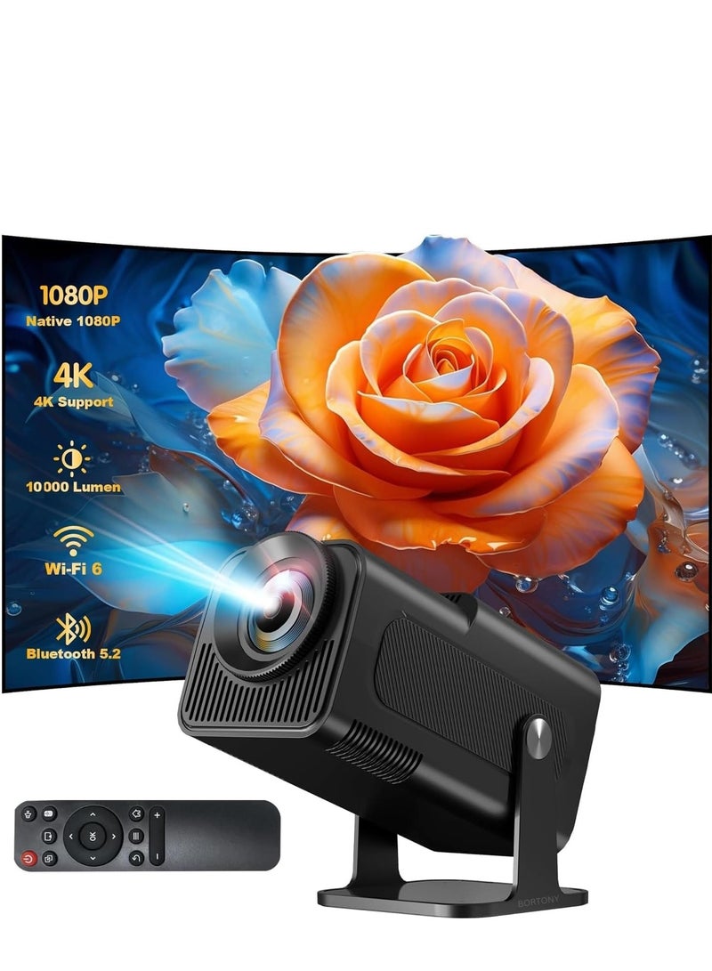 ELTRAZONE 4K Mini Projector with Android TV 11.0: Native 1080P, Auto Keystone, and 180-Degree Rotation  - Image 1