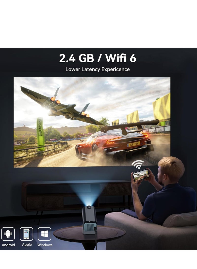 ELTRAZONE 4K Mini Projector with Android TV 11.0: Native 1080P, Auto Keystone, and 180-Degree Rotation  - Image 4