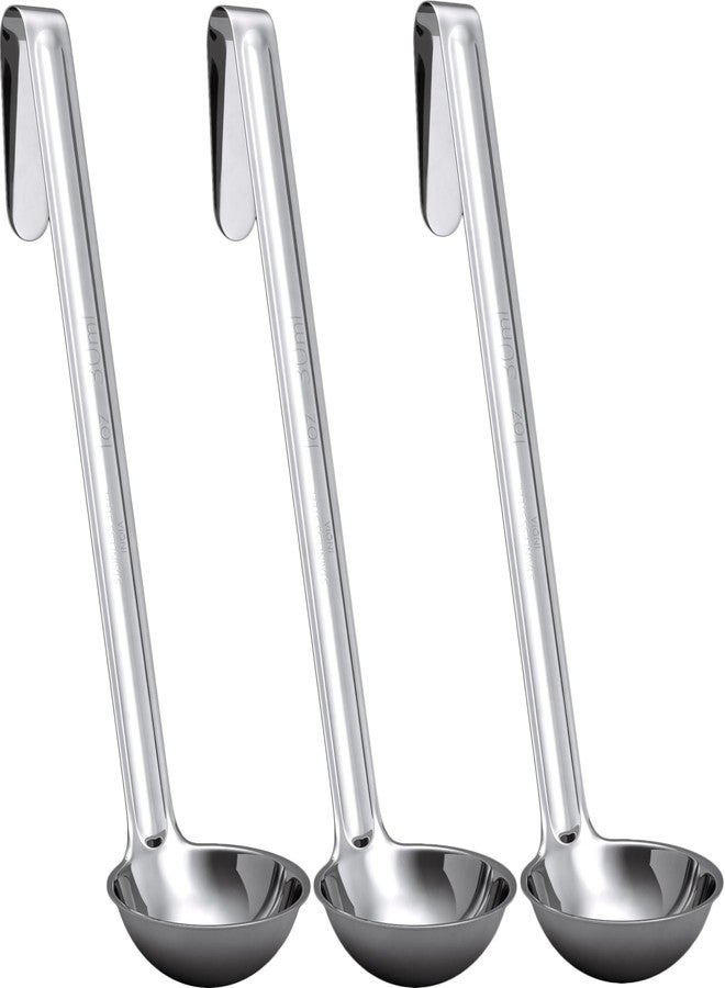 Avant Grub Super Sturdy, Ergonomic 1 Oz. Soup Ladle 3 Pk. Stainless Steel Ladles with Long Handles. Best Kitchen Accessories for Stirring, Portioning and Serving Soups, Chili and Stew in Restaurants and at Home - Image 1