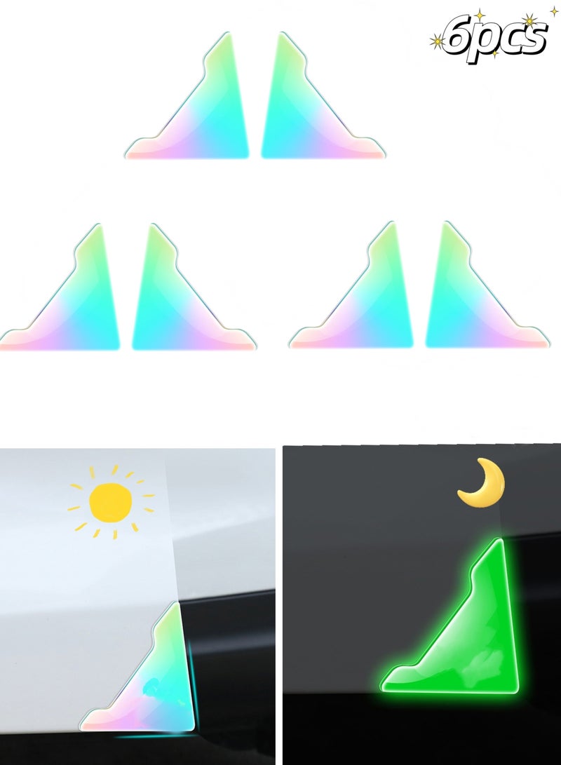 6pcs حراس حافة ركن باب السيارة ، ملصق واقي ركن الباب المضاد للعبادة ، ملصقات مصد ركن الباب المضاد للخلع ، ملحقات السيارات لشاحنة سيارات الدفع الرباعي - Image 1