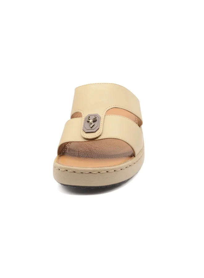 الريم صندل رجالي من الجلد بيج الريم