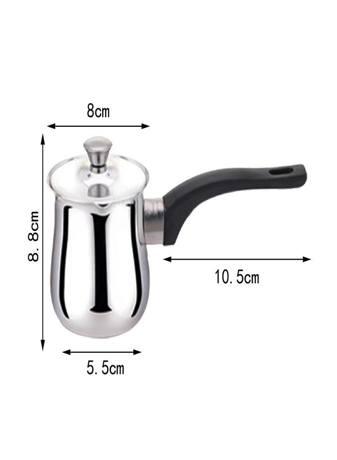 Fenteer Turkish Coffee Pot Butter Warmer Pot Chocolate Melting Pan Universal Coffee Maker Stainless Steel for Office Home Travel, 360ml - Image 3