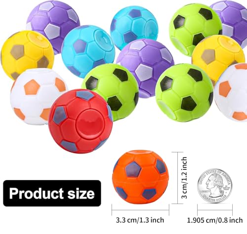SCIONE 72 Pack Soccer Fidget Spinners Soccer Party Favors for Kids Fidget Toys Bulk Stress Balls Goodie Bag Stuffers Gifts for Birthday Party Treasure Box for Classroom - Image 5