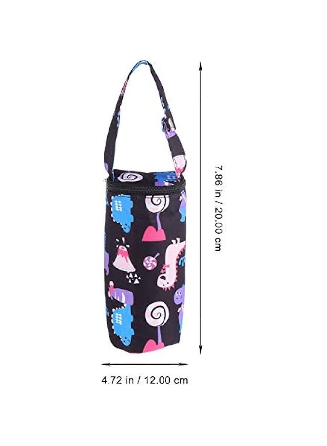 Milk Bottle Insulated Carrier Baby Water Bottle Strap Bag Travel Outdoor Bottle Keep Warm Carrying Sleeve Pouch 20X12X1cm - Image 1