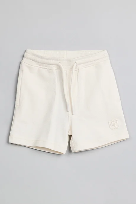 R&B Print Detail Knitted Shorts with Drawstring Waist