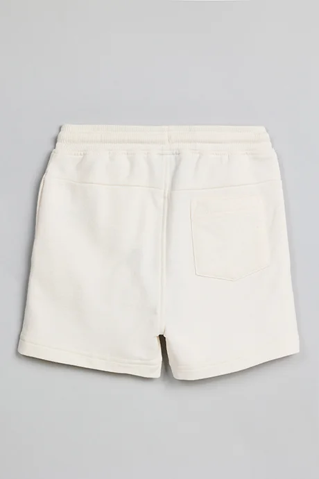 R&B Print Detail Knitted Shorts with Drawstring Waist