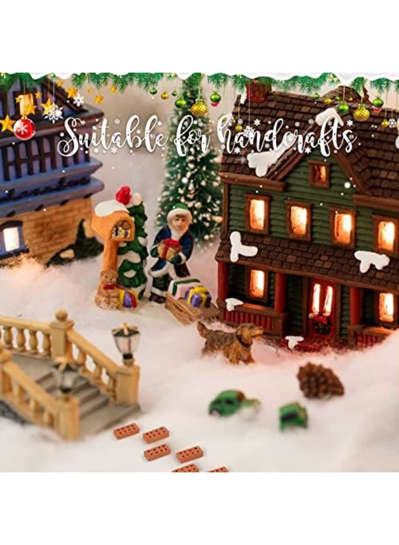 SYOSI 50 Pcs Mini Bricks Miniature Brick Tiny Bricks Model Brick Building for DIY Dollhouse Garden Ornament Home Decor, 0.79 x 0.39 x 0.2 Inch, Red - Image 4