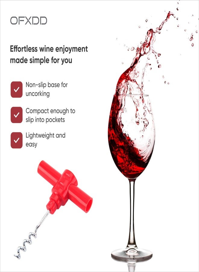 أوف إكس دي دي فتاحة زجاجات نبيذ جيبية محمولة - فتاحة نبيذ بلاستيكية للسفر - فتاحة زجاجات نبيذ صغيرة للتخييم - طقم من قطعتين - Image 3