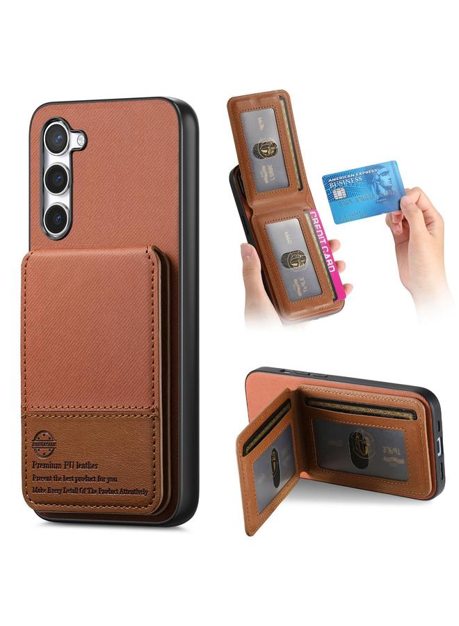 S-TOP Case For Samsung Galaxy S22 5G Twill Fabric Leather Vertical Flip RFID Card Bag Phone Case - Image 1