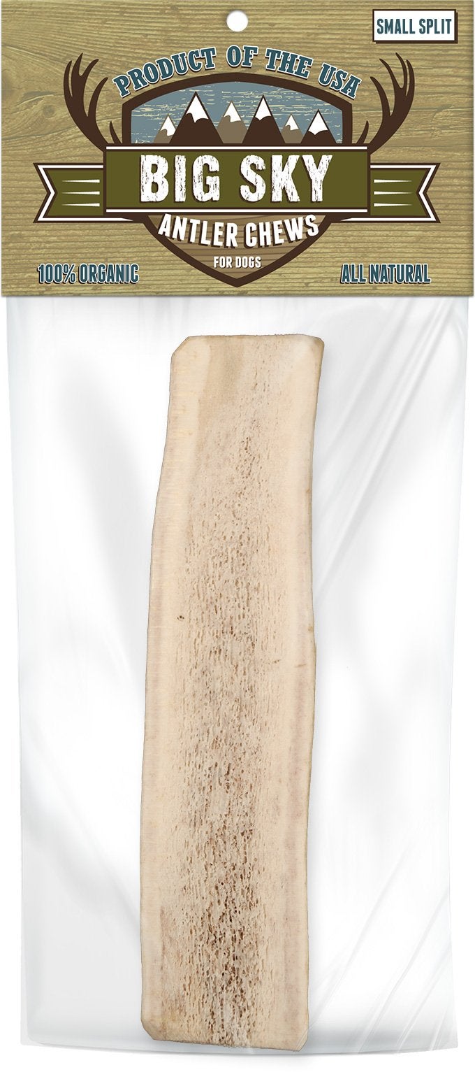 Big Sky Split Elk Antler Dog Chew Size Small 1 Count Natural LongLasting OdorFree Dental Treat for Moderate Chewers - Image 2