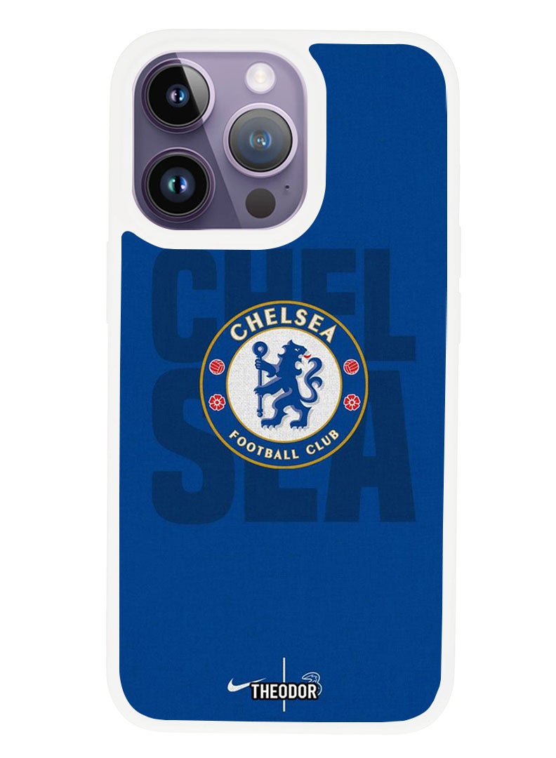 Theodor Protective Case Anti Scratch Shock Proof Cover For APPLE IPHONE 14 PRO Chelsea (White Bumper) - Image 1