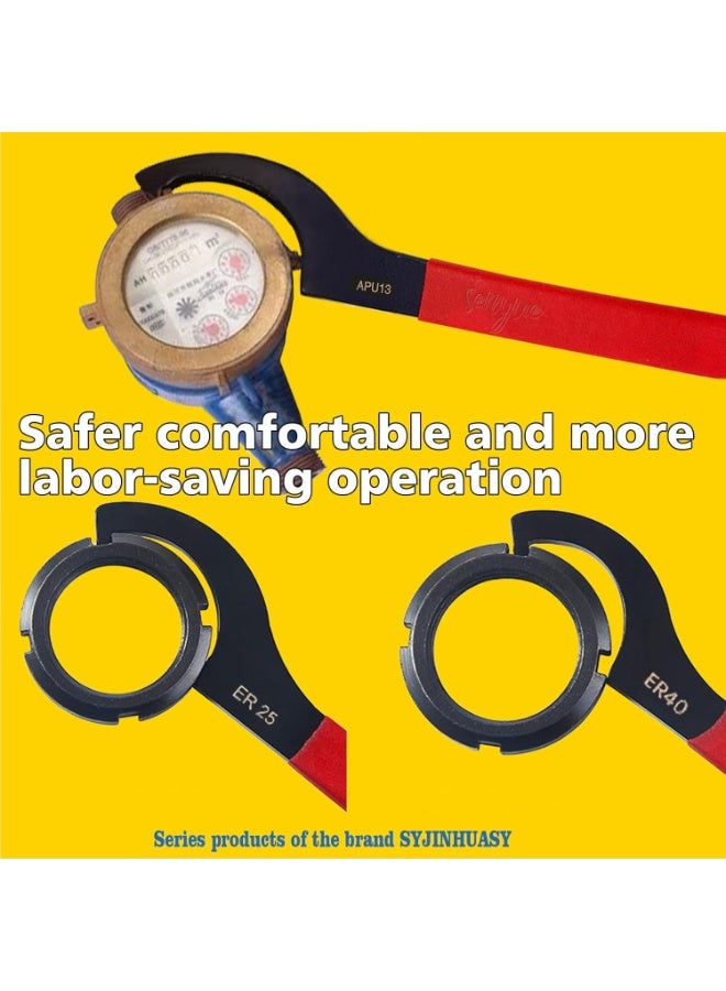 4PCS Hook Spanner Wrench Set,Heavy Duty Coilover Wrench Coilovers Disassembly of Suspension Systems and Shock Absorbers,Universal Wrenches Tool Set Steering  Suspension Tools - Image 4