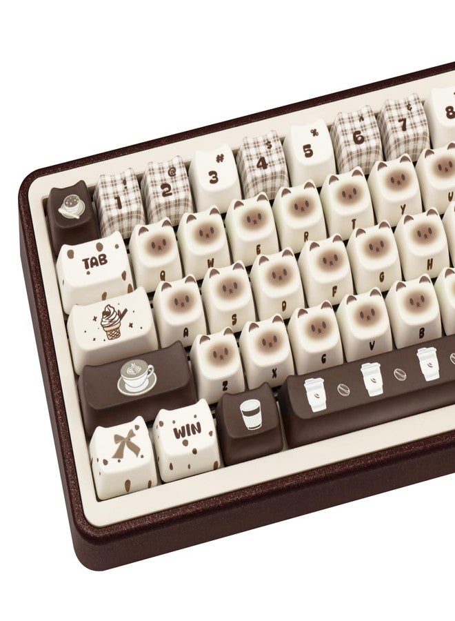 مجموعة أغطية مفاتيح COOMICKEY من مادة PBT، 133 مفتاحًا، بمقاسات 60 و65 و75 و100 بالمئة، بتصميم Mao Profile بتقنية الطباعة الحرارية، مجموعة أغطية مفاتيح مخصصة لطيفة للوحة مفاتيح Cherry MX الميكانيكية، بمقاسات 61/64/68/84/87/100/104/108 - Image 1