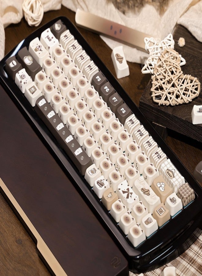 مجموعة أغطية مفاتيح COOMICKEY من مادة PBT، 133 مفتاحًا، بمقاسات 60 و65 و75 و100 بالمئة، بتصميم Mao Profile بتقنية الطباعة الحرارية، مجموعة أغطية مفاتيح مخصصة لطيفة للوحة مفاتيح Cherry MX الميكانيكية، بمقاسات 61/64/68/84/87/100/104/108 - Image 4